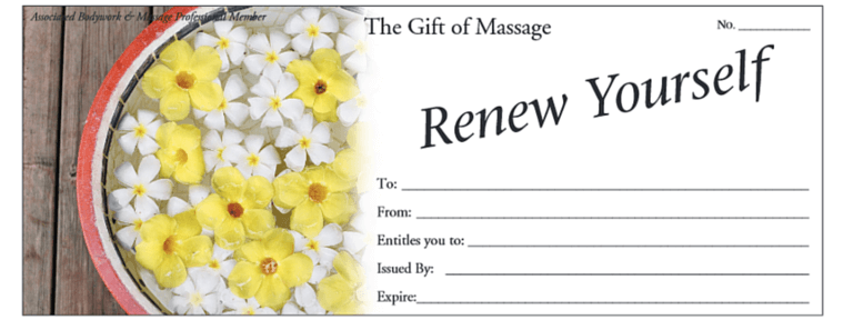 massage gift certificate